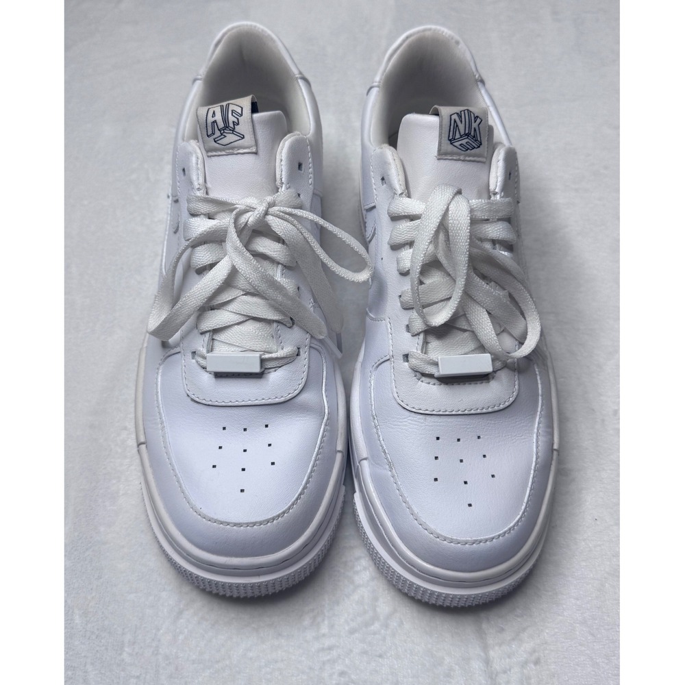 Nike Air Force 1 Pixel Triple White Womens 8.5 Leather Platform CK6649-100
